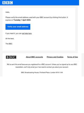 Email Inspiration from BBC Account Thumbnail Preview