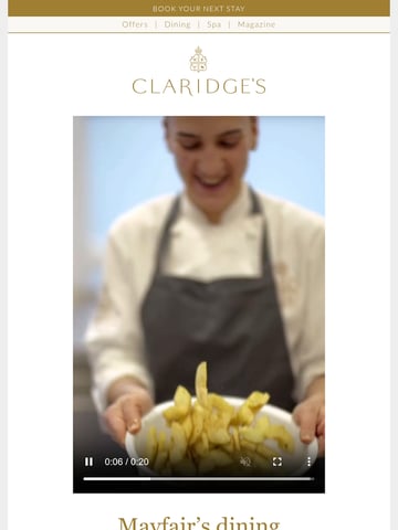 Email Inspiration from Claridge’s Thumbnail Preview