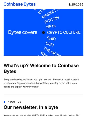 Email Inspiration from Coinbase Thumbnail Preview