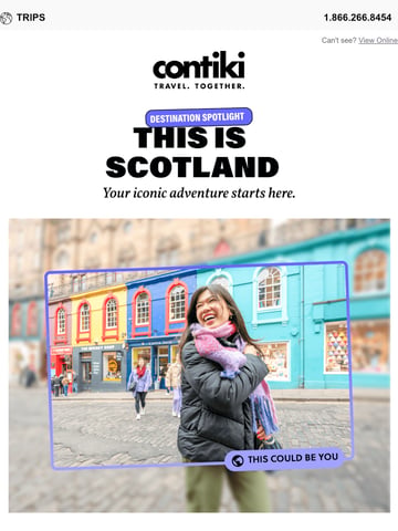 Email Inspiration from Contiki Thumbnail Preview