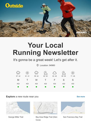 Email Inspiration from Outside Local Run Thumbnail Preview