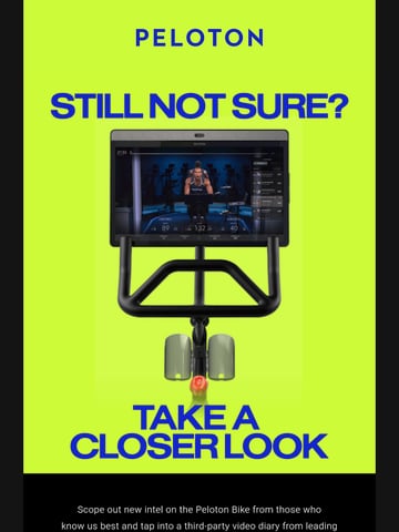 Email Inspiration from Peloton Thumbnail Preview
