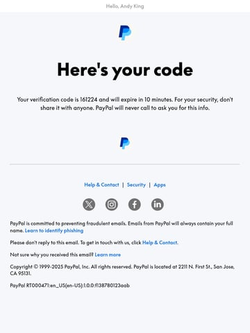Email Inspiration from service@paypal.com Thumbnail Preview