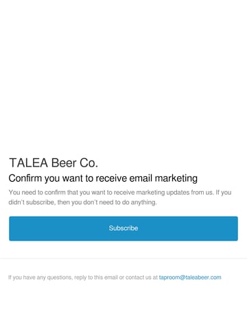 Email Inspiration from TALEA Beer Co. Thumbnail Preview