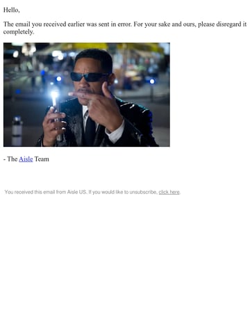 Email Inspiration from Aisle Thumbnail Preview