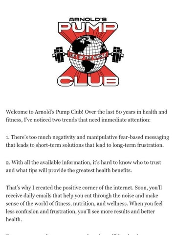 Email Inspiration from Arnold Schwarzenegger Thumbnail Preview