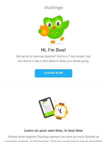Email Inspiration from Duolingo Thumbnail Preview