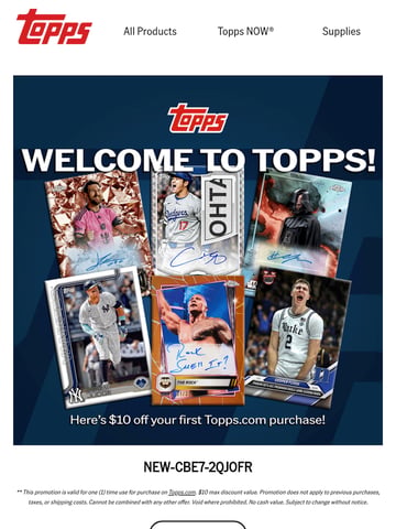 Email Inspiration from Topps.com Thumbnail Preview