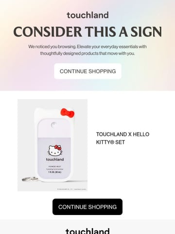 Email Inspiration from Touchland Thumbnail Preview