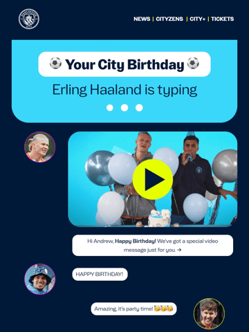 Man City Birthday Email Thumbnail Preview