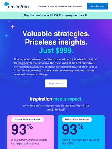 Email Inspiration from Dreamforce Thumbnail Preview