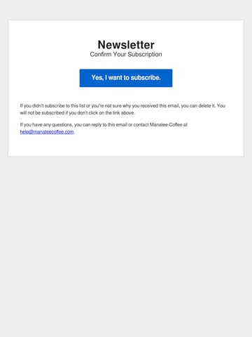 Email Inspiration from Manatee Coffee Thumbnail Preview