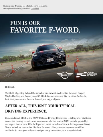 Email Inspiration from MINIUSA Thumbnail Preview