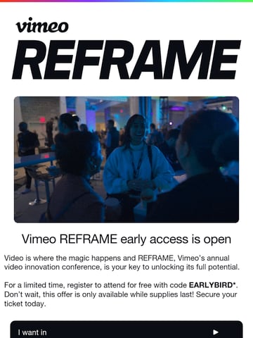 Email Inspiration from Vimeo Thumbnail Preview