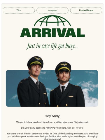 Email Inspiration from ARRIVAL Thumbnail Preview
