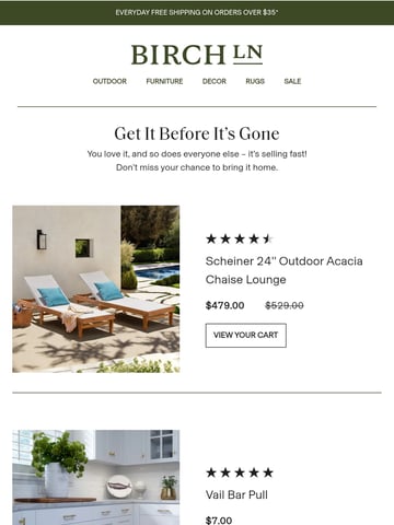 Email Inspiration from Birch Lane Thumbnail Preview