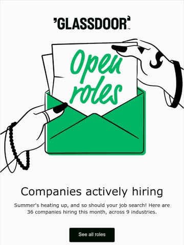 Email Inspiration from Glassdoor Hiring Thumbnail Preview