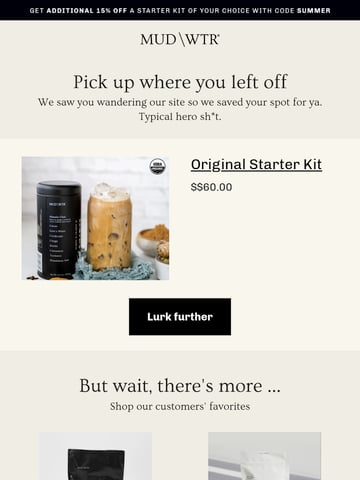 Email Inspiration from MUD\WTR Thumbnail Preview