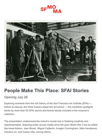 Email Inspiration from SFMOMA Thumbnail Preview