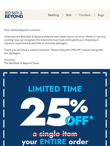 Email Inspiration from Bed Bath & Beyond Thumbnail Preview