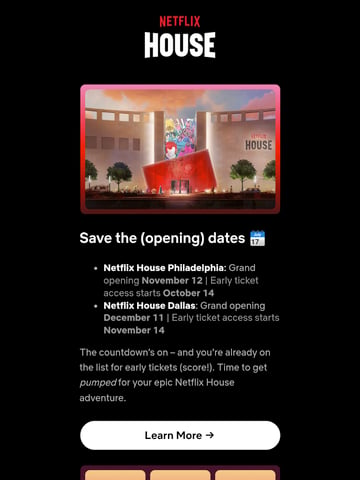 Email Inspiration from Netflix House Thumbnail Preview