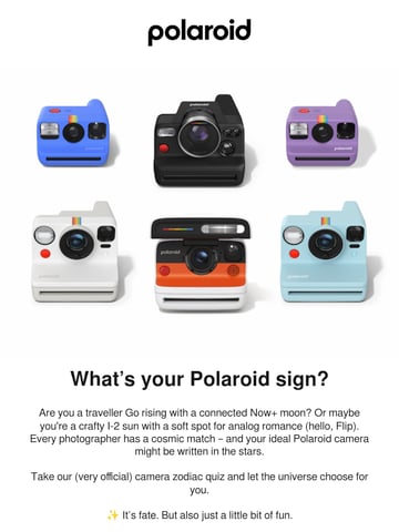 Email Inspiration from Polaroid Thumbnail Preview