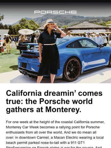 Email Inspiration from Porsche Thumbnail Preview
