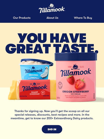 Email Inspiration from Tillamook Thumbnail Preview