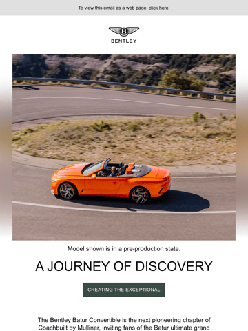 Email Inspiration from Bentley Motors Inc Thumbnail Preview
