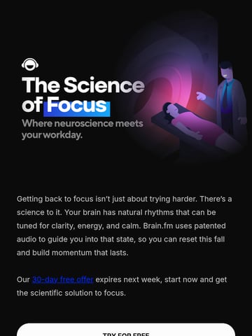 Email Inspiration from Brain.fm Thumbnail Preview
