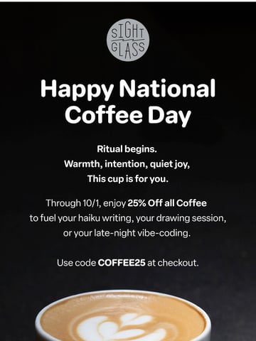 Email Inspiration from Sightglass Coffee Thumbnail Preview