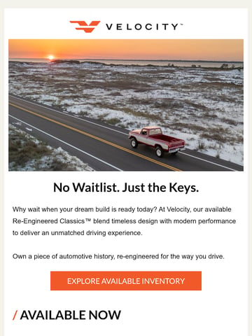 Email Inspiration from Velocity Restorations Thumbnail Preview
