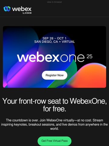 Email Inspiration from Webex Thumbnail Preview