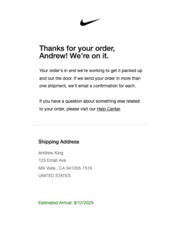Email Inspiration from Nike Thumbnail Preview