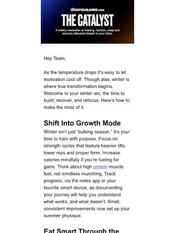 Email Inspiration from Bodybuilding.com Thumbnail Preview