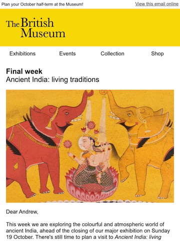 Email Inspiration from British Museum Friends Thumbnail Preview
