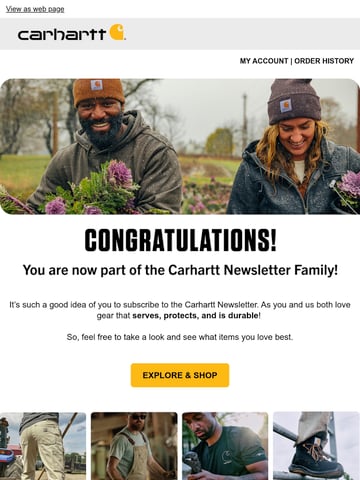 Email Inspiration from Carhartt.com Thumbnail Preview