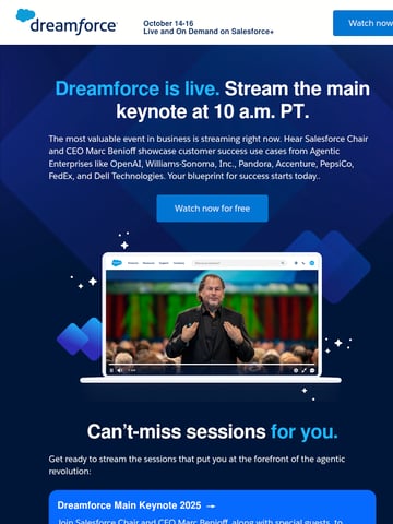 Email Inspiration from Dreamforce Thumbnail Preview