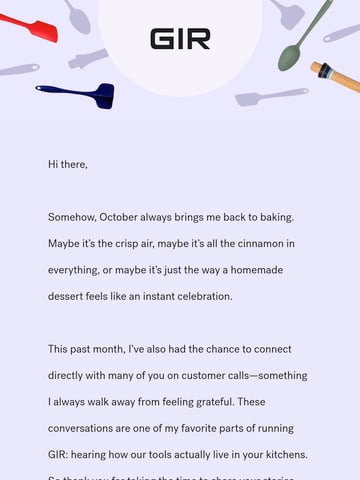 Email Inspiration from GIR by Pattern Brands Thumbnail Preview