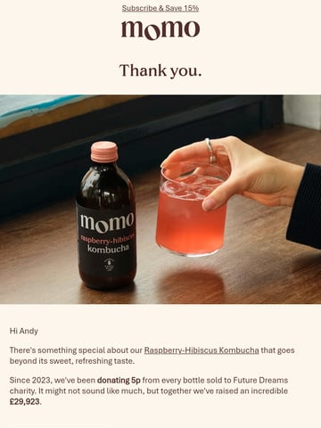 Email Inspiration from MOMO Kombucha Thumbnail Preview