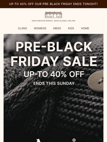 Email Inspiration from Aran.com Thumbnail Preview