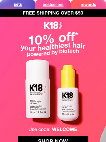 Email Inspiration from K18Hair Thumbnail Preview