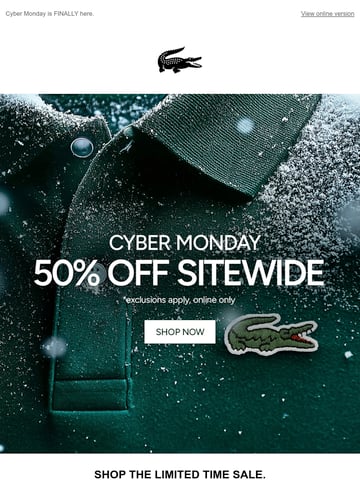 Email Inspiration from Lacoste Thumbnail Preview