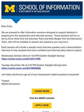 Email Inspiration from U-Mich MADS degree – Master of Applied Data Science Thumbnail Preview