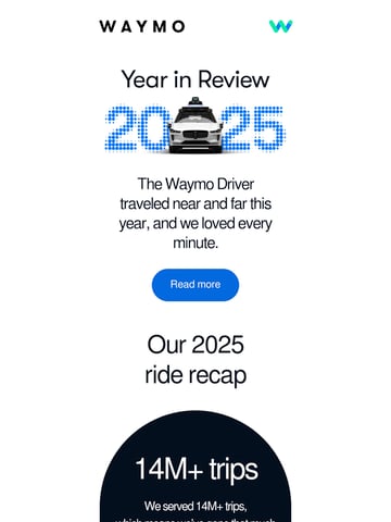 Email Inspiration from Waymo Team Thumbnail Preview