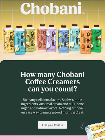 Email Inspiration from Chobani Thumbnail Preview