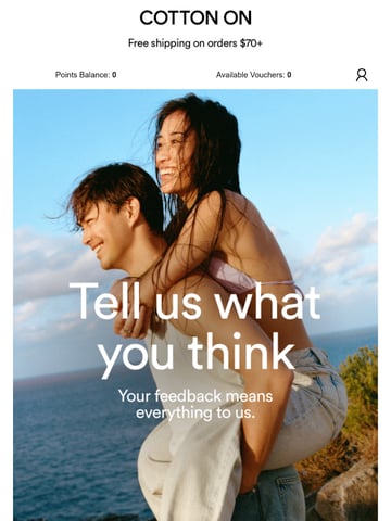 Email Inspiration from Cotton On Thumbnail Preview