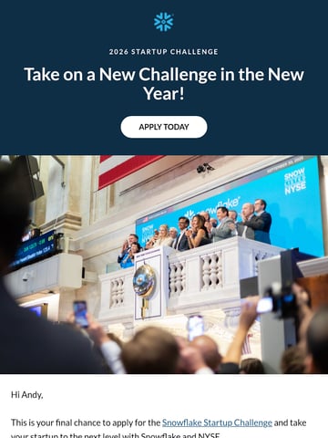 Email Inspiration from Snowflake Thumbnail Preview