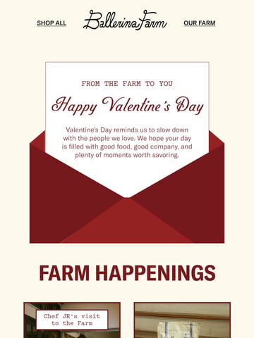 Email Inspiration from Ballerina Farm Thumbnail Preview