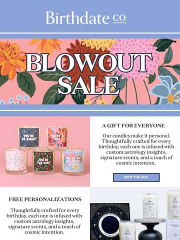 Email Inspiration from Birthdate Co. Thumbnail Preview